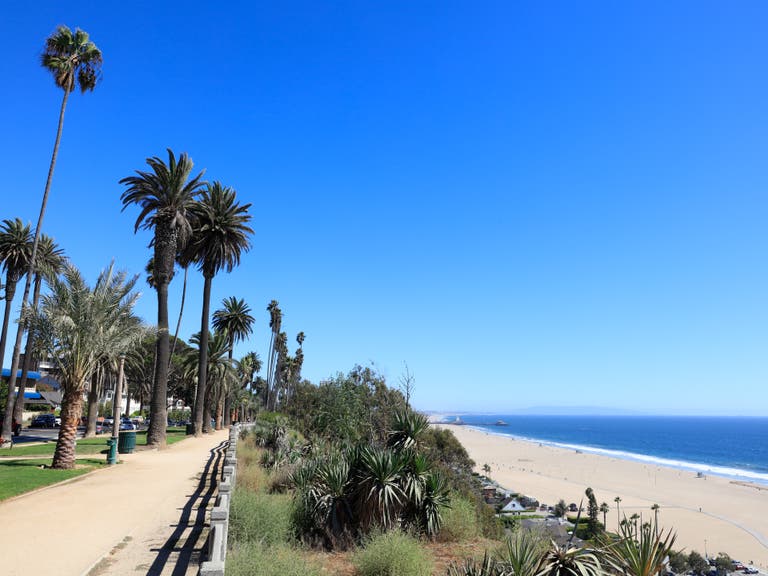 View of the Pacific Ocean at Palisades Park