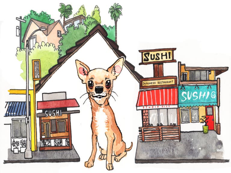 Chihuahua in Studio City | Illustration by Max Kornell