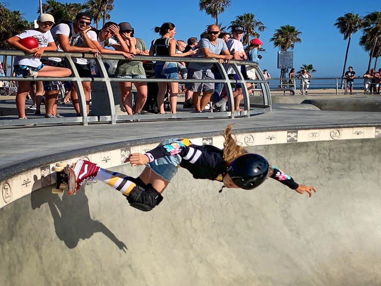 Quinne Daniels in action at Venice Beach Skate Park