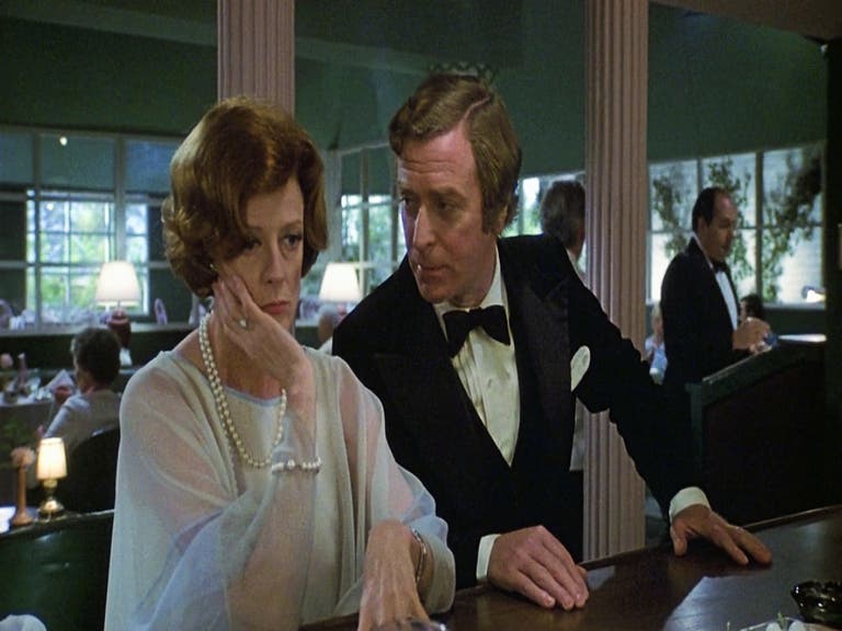 Maggie Smith and Michael Caine in the Polo Lounge from "California Suite"