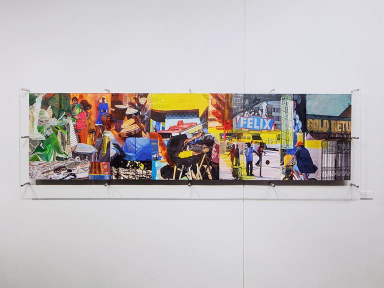 Jamie Scholnick, "Layered Histories" panel on view in Terminal 1 at LAX